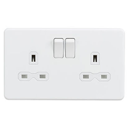 Picture of Screwless 13A 2G DP Switched Socket - Matt white