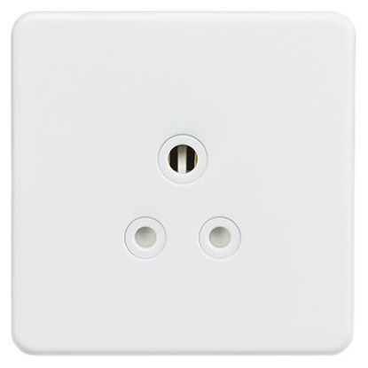 Picture of Screwless 5A Unswitched Round Socket - Matt White