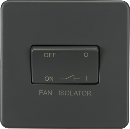 Picture of Screwless 10AX 3 pole Fan Isolator Switch - Anthracite
