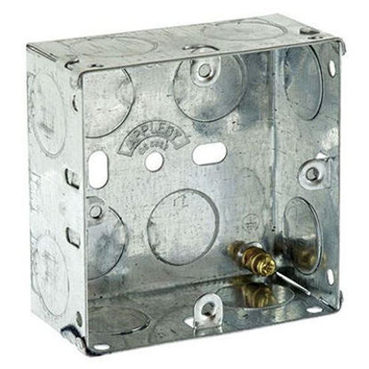 Picture of Flush Metal Back Box 1 Gang 35mm