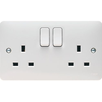 Picture of 13A 2 Gang Double Pole Switched Socket Dual Earth