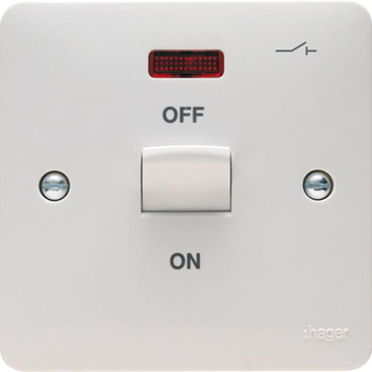 Picture of 50A Double Pole Switch 1 Gang with LED Indicator