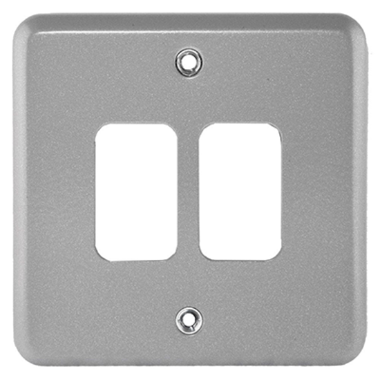 Picture of 2 Gang Front Plate Metalclad