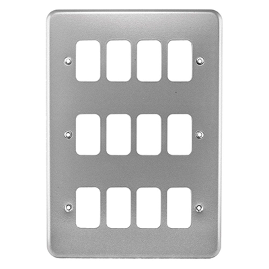 Picture of 12 Gang Front Plate Metalclad
