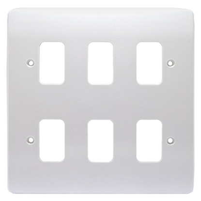 Picture of 6 Gang Front Plate White