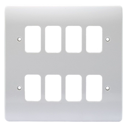 Picture of 8 Gang Front Plate White