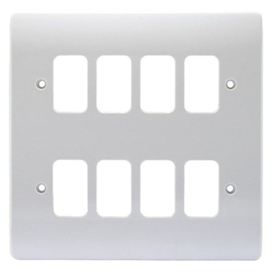 Picture of 8 Gang Front Plate White