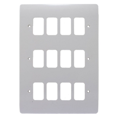 Picture of 12 Gang Front Plate White