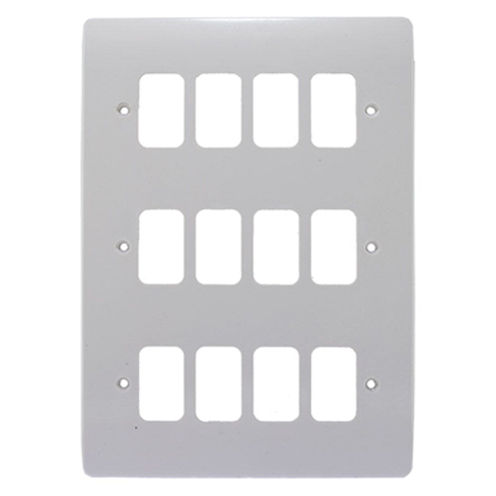 Picture of 12 Gang Front Plate White