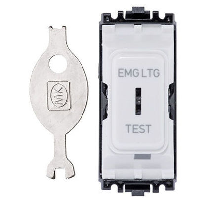 Picture of 20A 2 Way Grid Key Switch marked Emergency Lighting