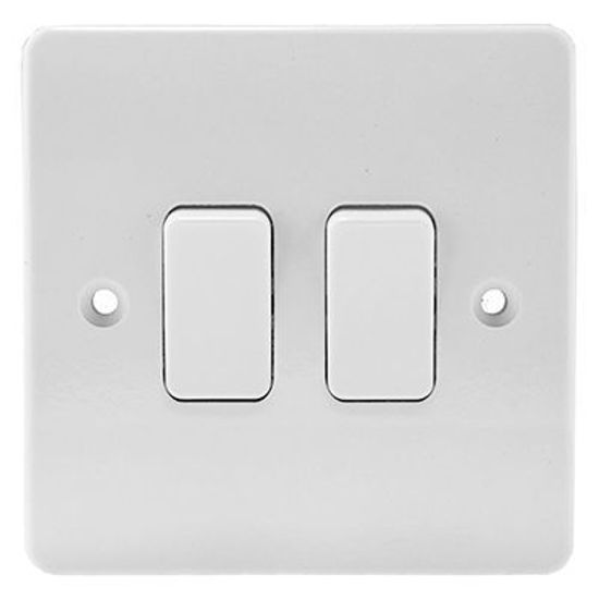 Picture of 10A 2 Gang 2 Way Single Pole Switch