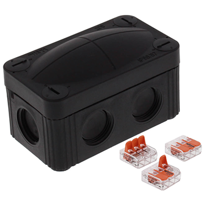 Picture of Combi 206 PVC Adaptable Box with Wago Connectors - Black