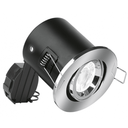 Picture of 50W GU10 Adjustable Lock Ring Aluminium Fire Rated Downlight - Polished Chrome