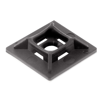 Picture of 2-Way Cable Tie Base (Black) - 3.6mm Cable