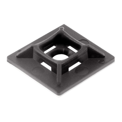 Picture of 2-Way Cable Tie Base (Black) - 5.6mm Cable