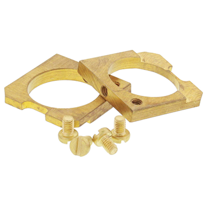 Picture of Wiska EC607 Brass Earthing Plate For 2 Glands Fitted in COMBI