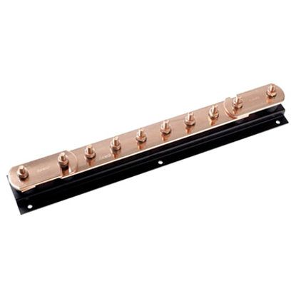 Picture of 6 Way Copper Earth Bar with Single Disconnecting Link