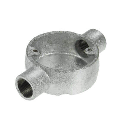 Picture of 25mm 2 Way Malleable Conduit Box