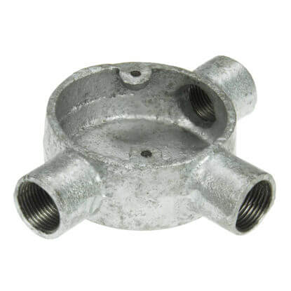 Picture of 20mm 3 Way Malleable Conduit Box