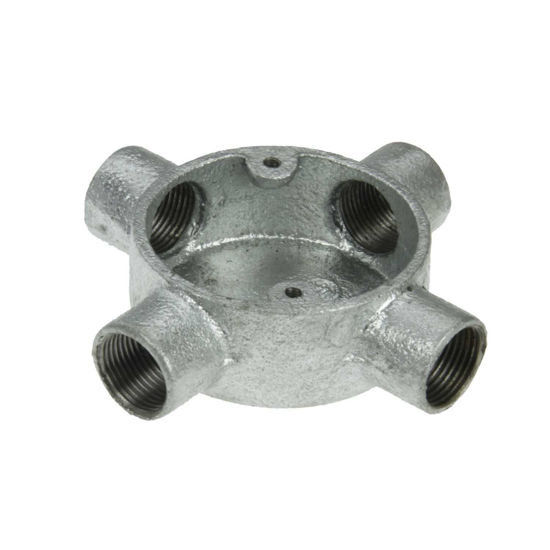 Picture of 20mm 4 Way Malleable Conduit Box