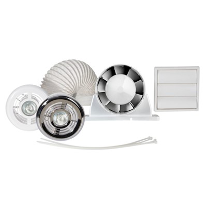 Picture of 100mm 4'' Axial In-Duct Showerlight Fan Kit with Timer