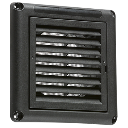 Picture of 100mm 4" Extractor Fan Grille with Fly Screen - Black