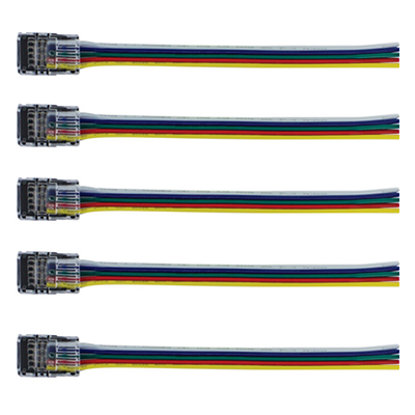 Picture of Pack of 5 - Connector to 150mm Wire for IP33/IP20 RGBW LED Strip