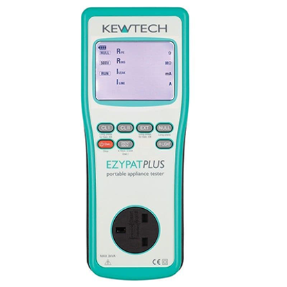 Picture of Kewtech EZYPATPLUS Hand Held Battery Operated PAT Tester with Run Leakage
