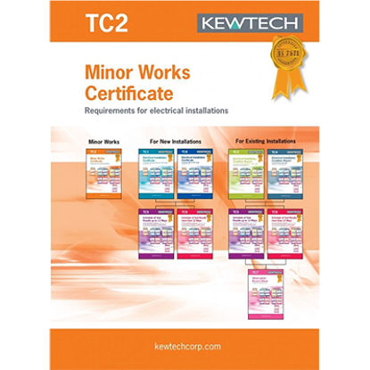 Picture of TC2 Minor Works Certificate