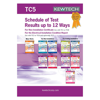 Picture of TC5 Schedule of Test Results 12 Ways