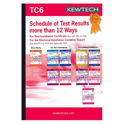 Picture of TC6 Schedule of Test Results 36 Ways