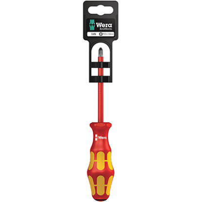 Picture of Kraftform 165 i PZ SB VDE Insulated Screwdriver for Pozidriv Screws - PZ2x100mm