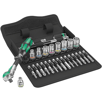 Picture of 8100 SA 6 Zyklop Speed Ratchet Set - 1/4" Drive, Metric - 28 Pieces