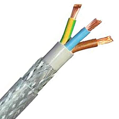Picture of 1.5mm SY 3 Core PVC Steel Braid Control Cable - 100MTR