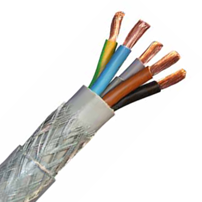 Picture of 1.5mm SY 5 Core PVC Steel Braid Control Cable - 100MTR