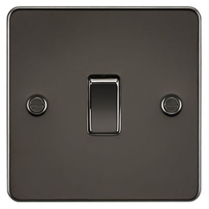 Picture of Flat Plate 10AX 1G 2 Way Switch - Gunmetal