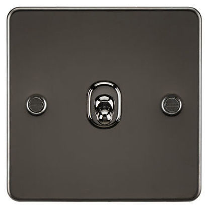 Picture of Flat Plate 10AX 1G 2 Way Toggle Switch - Gunmetal