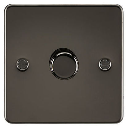 Picture of Flat Plate 1G 2 way 10-200W (5-150W LED) Trailing Edge Dimmer - Gunmetal
