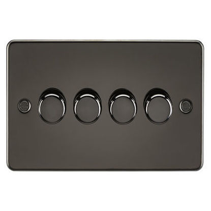 Picture of Flat Plate 4G 2 Way 10-200W (5-150W LED) Trailing Edge Dimmer - Gunmetal