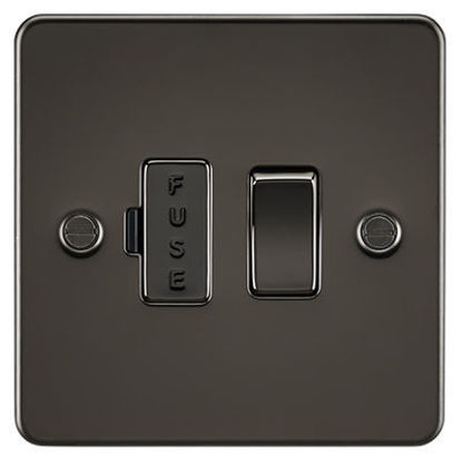 Picture of Flat Plate 13A Switched Fused Spur Unit - Gunmetal