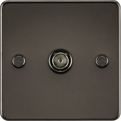 Picture of Flat Plate 1G TV Outlet (Non-Isolated) - Gunmetal