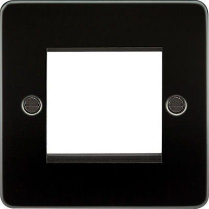 Picture of Flat Plate 2G Modular Faceplate - Gunmetal