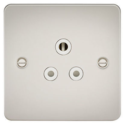 Picture of Flat Plate 5A Unswitched Socket - Pearl with White Insert