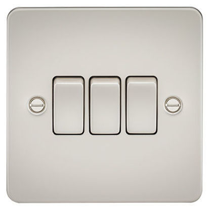 Picture of Flat Plate 10AX 3G 2-Way Switch - Pearl