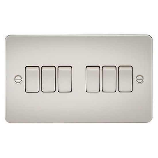 Picture of Flat Plate 10AX 6G 2-Way Switch - Pearl
