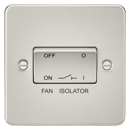 Picture of Flat Plate 10AX 3 Pole Fan Isolator Switch - Pearl