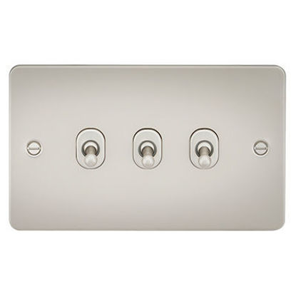 Picture of Flat Plate 10AX 3G 2-Way Toggle Switch - Pearl