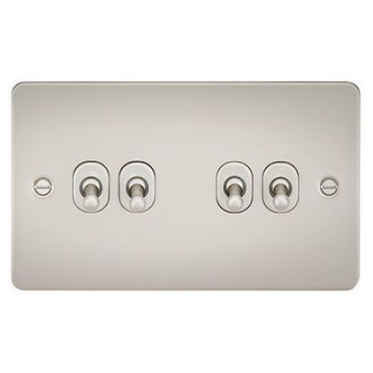 Picture of Flat Plate 10AX 4G 2-Way Toggle Switch - Pearl