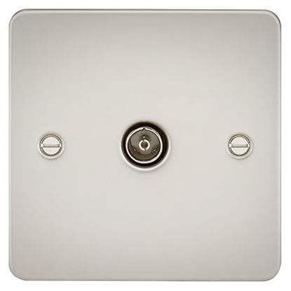 Picture of Flat Plate 1G TV Outlet (Non-Isolated) - Pearl