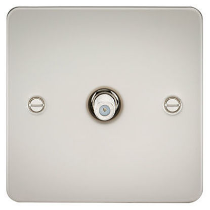 Picture of Flat Plate 1G SAT TV Outlet (Non-Isolated) - Pearl